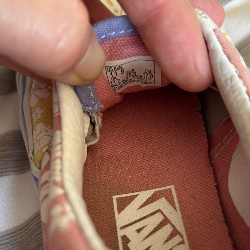 Vans Kids Floral Sneakers - Yellow and Pink - Picture 2 of 6